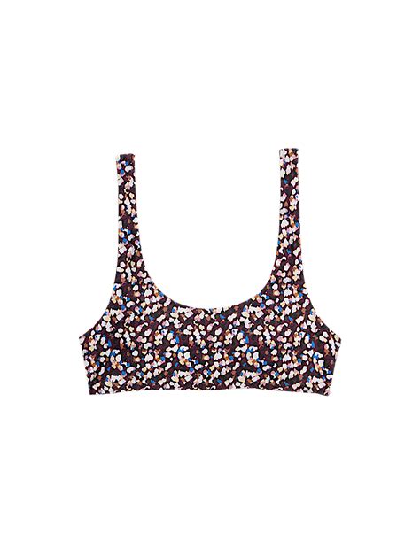 Buy Printed Padded Scoop Neck Bikini Top at Marks & Spencer