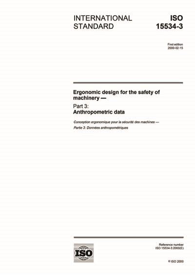 ISO 15534-3:2000 - Ergonomic design for the safety of machinery - Part ...