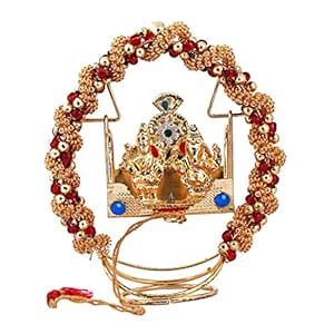Ratnatraya Metallic Laxmi Ganesha On Swing Car Dashboard and Home Decor ...