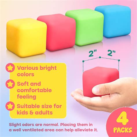 SMALL FISH Stress Cube Fidget Toys for Kids: 4 Pack Squeeze India | Ubuy