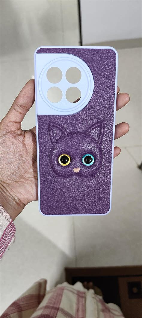 Pikkme OnePlus 11R Back Cover for Girls | Cute Cat Leather Finish ...