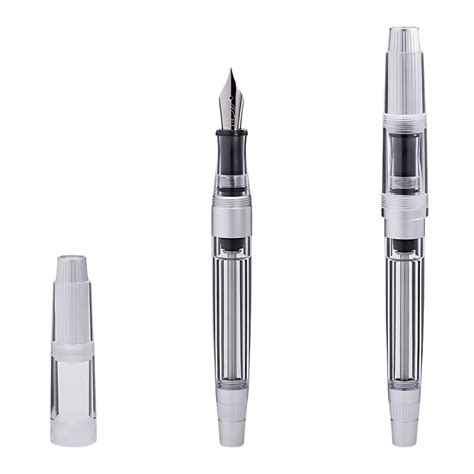 Natami Super Warship Fountain Pen – Fine Nib, Transparent Clear Body ...