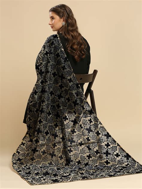 Multicolour Chiffon Phulkari Dupatta Dupatta Bazaar