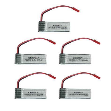 OBBEY® 3.7v 600mAh 20C Upgrade LiPo Battery for UDI U817A U818A U817C ...