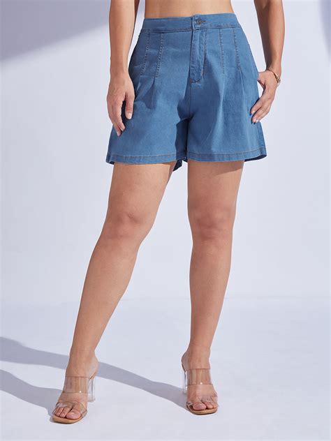 Women's Blue Flared High-Rise Stretchable Special Light-Weight Denim S