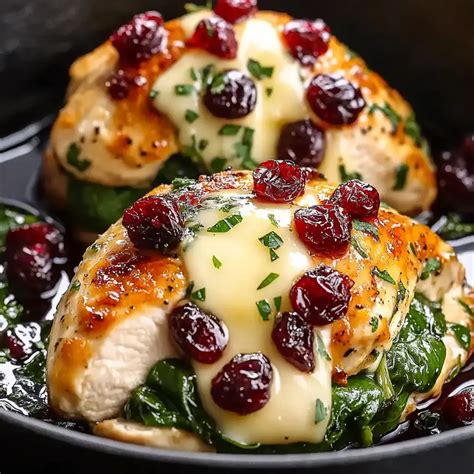 Cranberry & Spinach Stuffed Chicken with Brie | Easy Recipe - Recipes ...