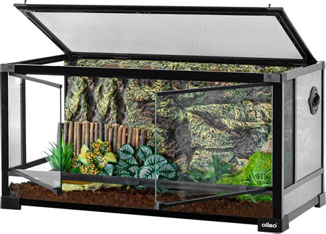 Amazon.com : WACOOL Tempered Glass 40 Gallon Reptile Tank, Front ...