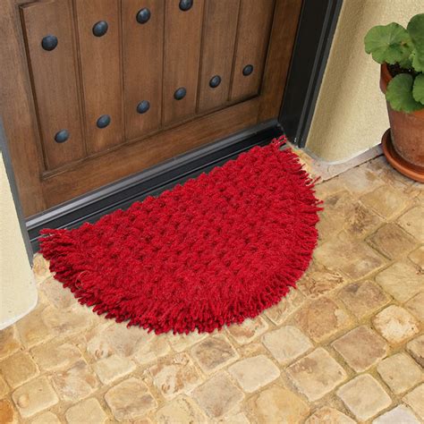 OnlyMat Sunrise Pattern Red Colour 100% Handwoven Natural Coir mat ...