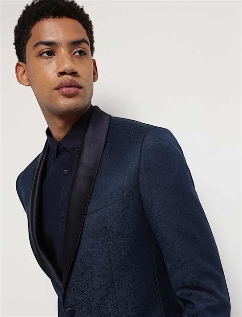 Buy Slim Fit Jacquard Single-Breasted Blazer at Marks & Spencer