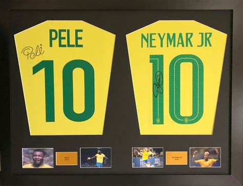 Pele and Neymar Brazil signed Shirt Frame – The Frame Lab