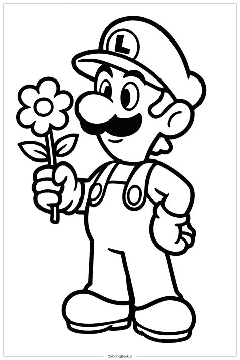 Luigi Printable Coloring Pages