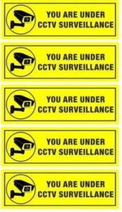 AGOG You are under CCTV Surveillance Pack of 5 Emergency Sign Price in ...