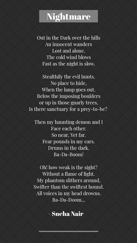 Nightmare | Dark love poems, Poems dark, Dark poetry