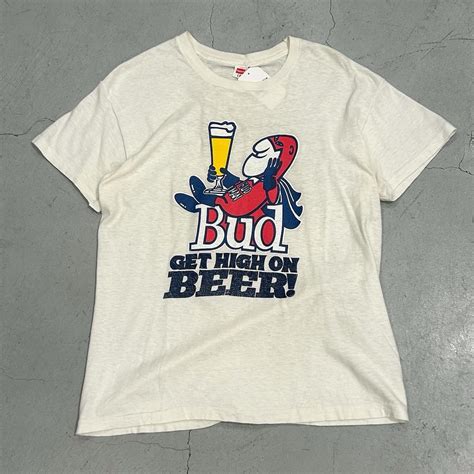 70s Budweiser "GET HIGH ON BEER !" T-shirt【高円寺店】 | What’z up