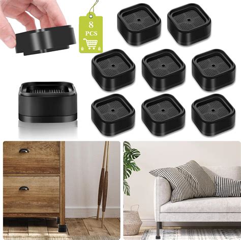 Amazon.com: 8 Pack Furniture Risers 1 or 2 Inch, Adjustable Bed Risers ...