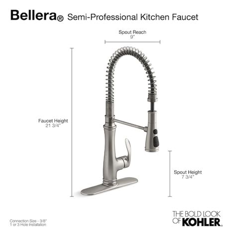 KOHLER Bellera Pre-Rinse Spring Oil-Rubbed Bronze Single Handle Pull ...
