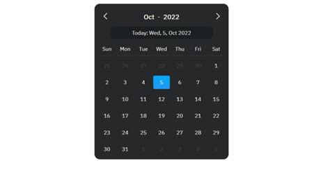 Calendario HTML Y JavaScript 2022 的图像结果