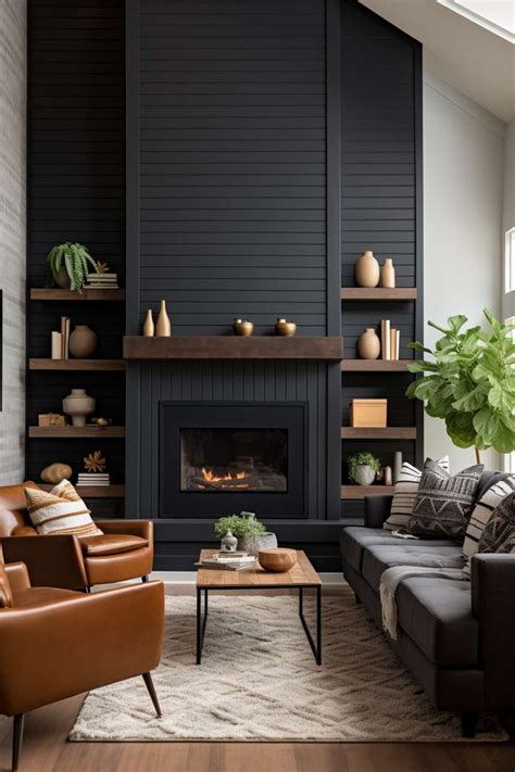 40+ Black Shiplap Fireplace Ideas That Blend Warmth and Style in 2024 ...