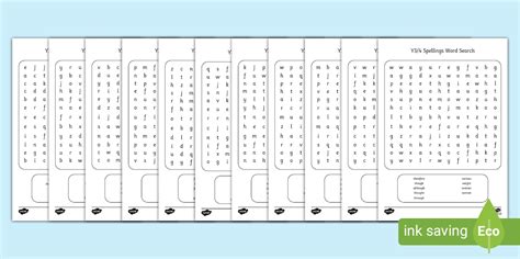 Word Search Games Pack - Year 3-4 Statutory Spelling List