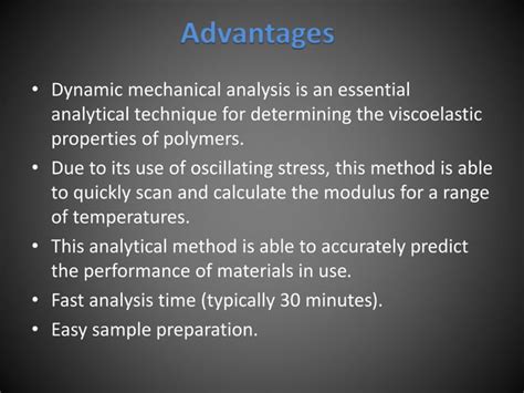Dynamic Mechanical Analysis DMA Presentation 的图像结果
