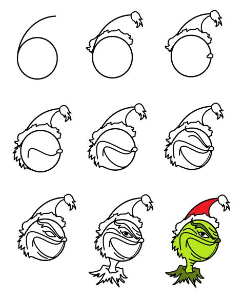 How To Draw The Grinch Step By Step
