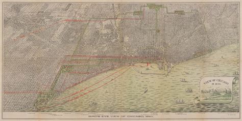 Peter Roy, Bird's Eye View of Chicago, 1892 | The Map House