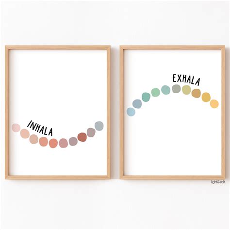 Spanish Inhale and exhale poster set of 2, inhala y exhala ...