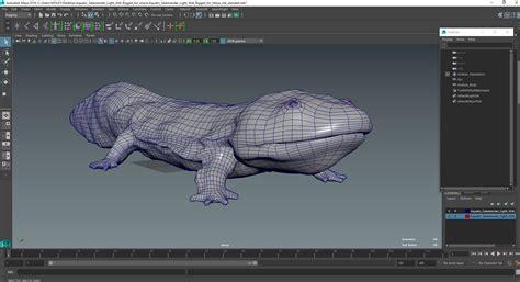 Aquatic Salamander Light Wet Rigged for Maya 3D model | 3D Molier ...