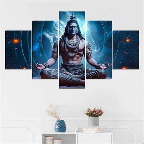 JB Creations Shiv Ji Modern Art Scenery Painting Wall Decor For Home ...