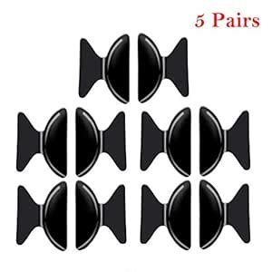 Akak Store AKOAK 5 Pairs Black Nose Pads 1.8mm Non-Slip Silicone Nose ...
