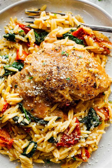 Tuscan Chicken and Orzo - Easy Chicken Recipes