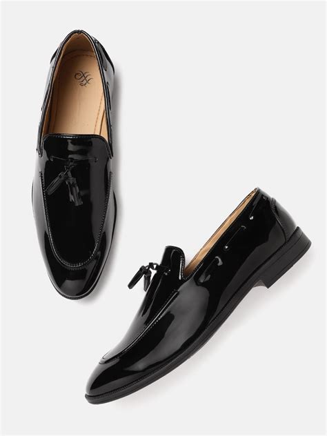House of Pataudi Men Black Formal Loafers - Price History