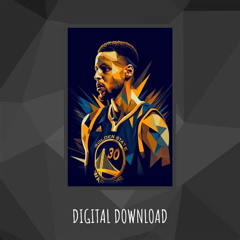 Steph Curry Poster Digital Download, Steph Curry Printable, NBA Poster ...