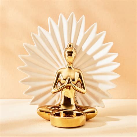 Buy Brighton Ceramic Yogi Figurine with T-Light Holder from Home Centre ...