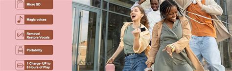 Audio Array AM-W18 Mini Bluetooth Speaker & Wireless Karaoke Mic with ...