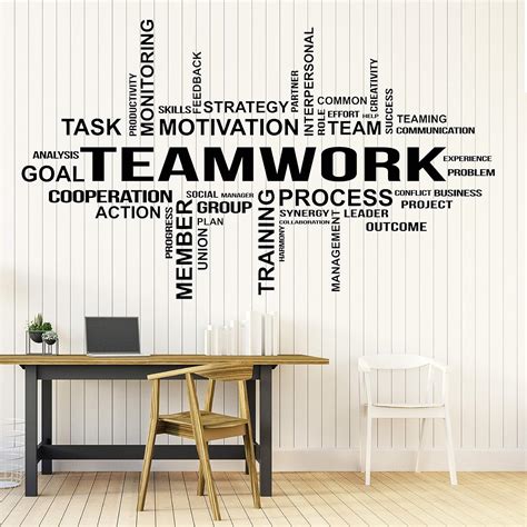 21 x 35 in Office Wall Vinyl Art Decor - Teamwork | Ubuy India