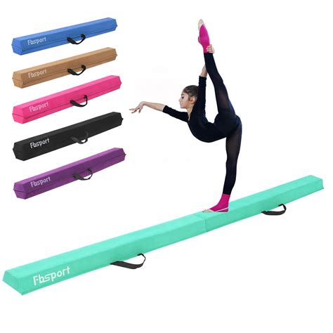 FBSPORT 8ft Balance Beam: Folding Floor Gymnastics Equipment for Kids ...