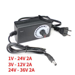 Jual AC DC 3V 5V 9V 12V 24V Adjustable Power Supply 1A 2A Transformers ...