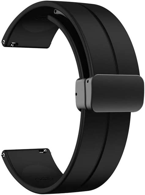 Prolet 20MM Silicone Strap with Folding Magnetic Lock Compatible with ...