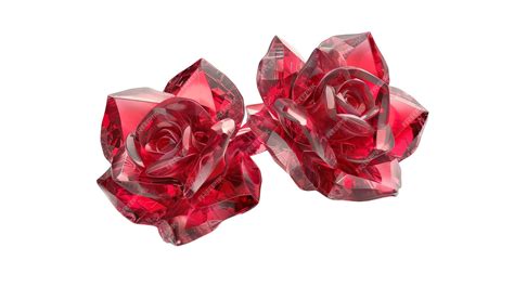 Premium Photo | Ruby Crystal Roses on Transparent Background PNG white background
