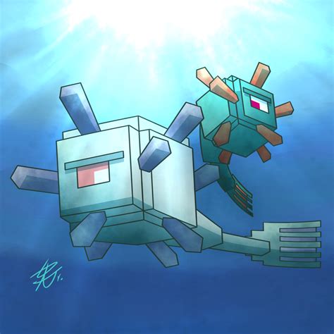 April Mobs' Month! - Day 19 "Elder Guardian & Guardian" by ...