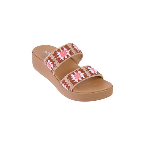 Buy Metro Women Beige Casual Slip On Sandals Online
