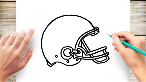 How to Draw Football Helmet Step by Step for Kids - YouTube