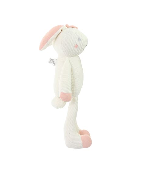 Berry Bunny Cotton Knitted Stuffed Soft Toy (Ivory & Baby Pink ...
