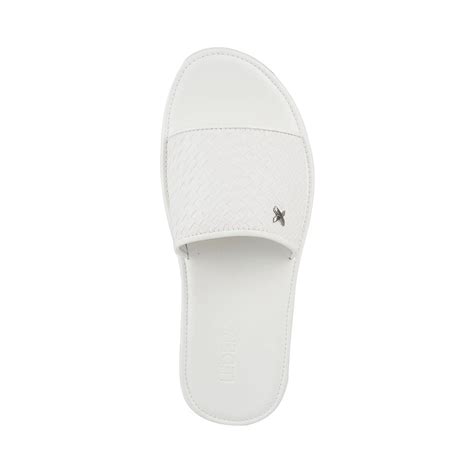 Ledero White Weave Pattern Slides for men | Buy Stylish Slip ons for ...
