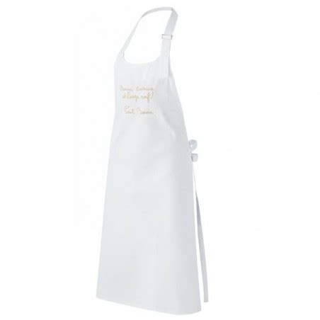 Delivery of white kitchen apron Paul Bocuse