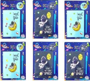 Neel 6Pcs-Space Theme Stationery Gift Set for Space Diary/Pen & Badge ...