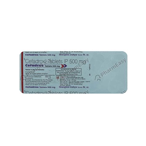 Cefadrox 500 MG Tablet (10) - Uses, Side Effects, Dosage, Composition & Price | PharmEasy