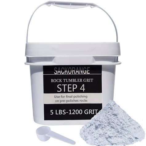 5 LBS Step 4 Rock Tumbler Grit -Polish 1200 Grit Fine Aluminum Oxide ...