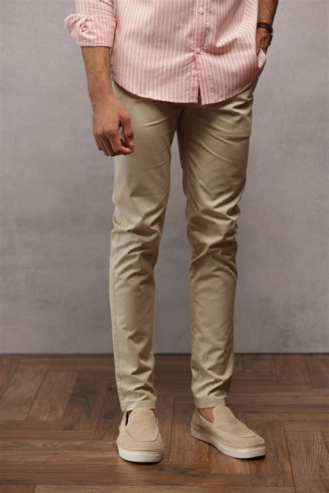 Classic Slim Fit Chinos Trouser Cream – UNCLUTTERED CLOSET